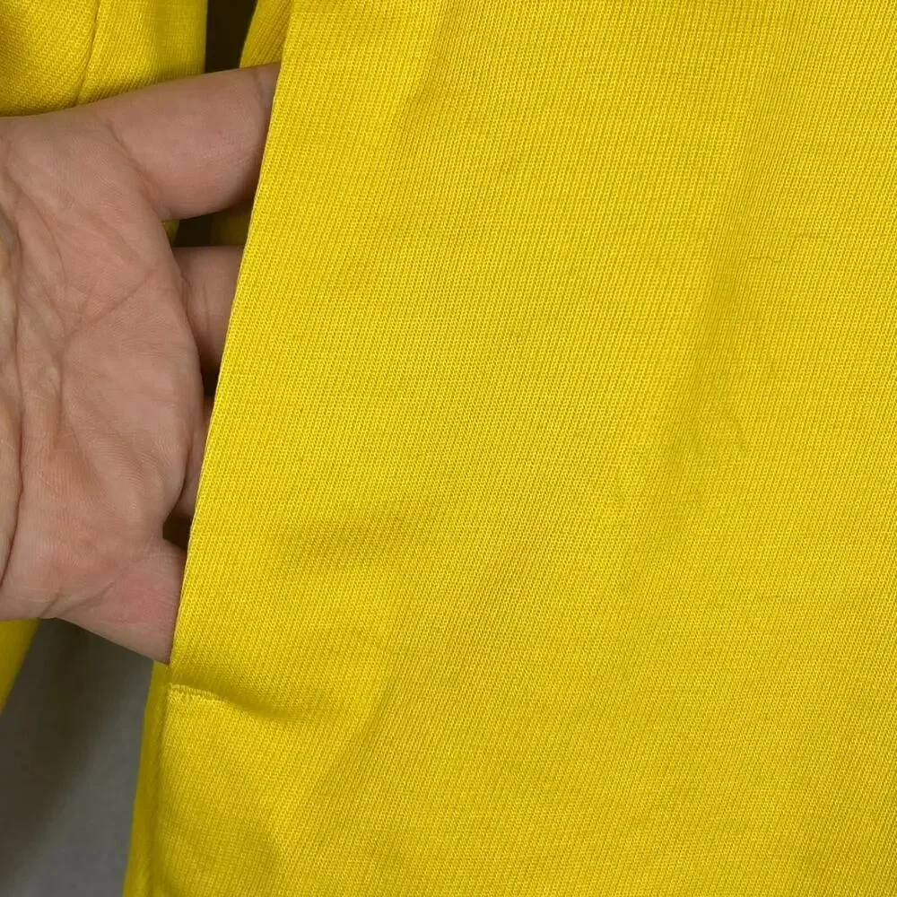 Gap Jacket Kids XXL 14-16 Yellow Double Breasted Collared Lined Cotton